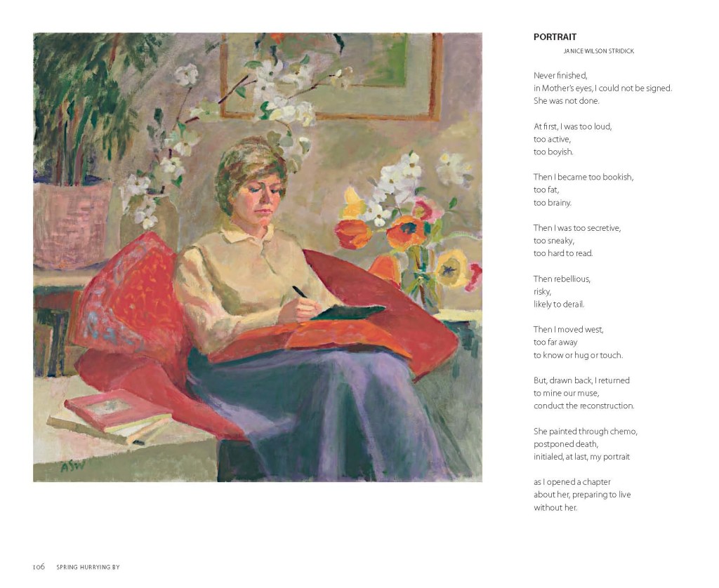 My mother painted me as she died, I write about her.