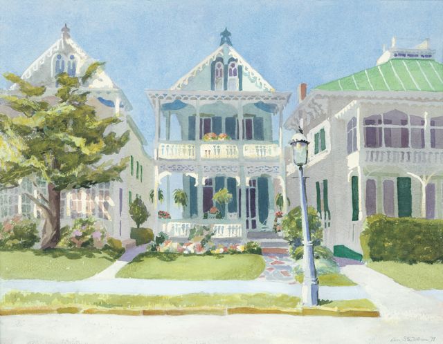Friends and Neighbors, 1998. Watercolor on paper. 24 x 31 inches. by Alice Steer Wilson