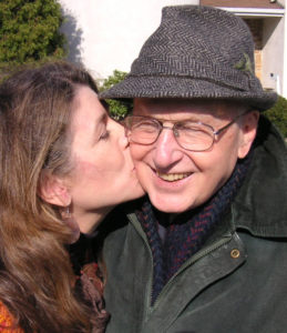 Paul took this photo of me saying good-bye to Dad in 2008, at his place in Blue Bell.
